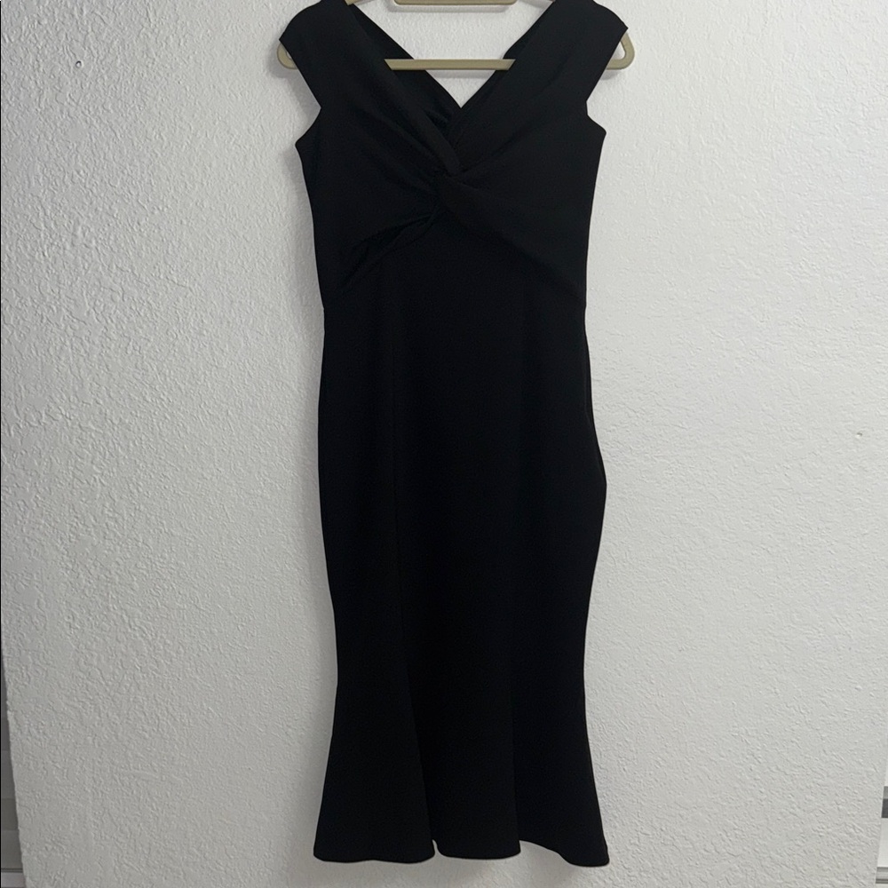 Katie May Elegant Black Midi Dress